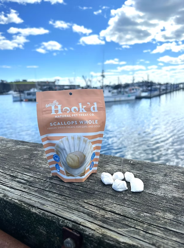 Totally Hook'd Scallops for dogs and cats | Freeze Dried | 1 oz Bag